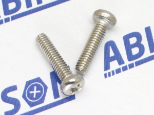 Pan Head M2.5 (2.5mm) x 10mm Phillips/Plus Stainless Steel SS Machine Screws