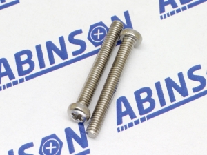 Pan Head M2.5 (2.5mm) x 20mm Phillips/Plus Stainless Steel SS Machine Screws