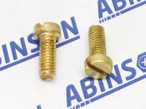 Cheese Head M4 (4mm) x 10mm x 0.7mm Slotted Minus Brass Screws